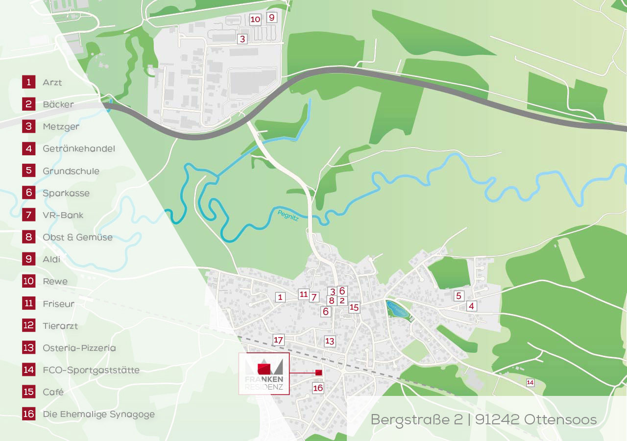 Lageplan | Frankenresidenz Ottensoos | Frankenresidenz