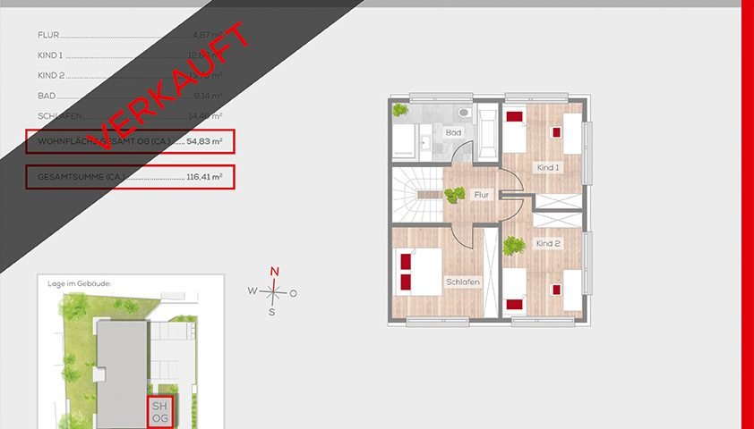 Grundriss 1. Obergeschoss | Frankenresidenz Ottensoos | Frankenresidenz