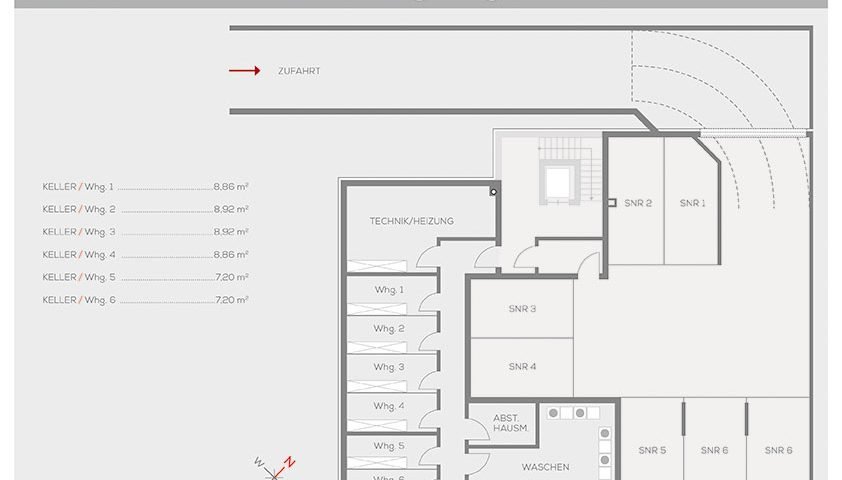 Grundriss Tiefgarage | Frankenresidenz Kotzenhof | Frankenresidenz